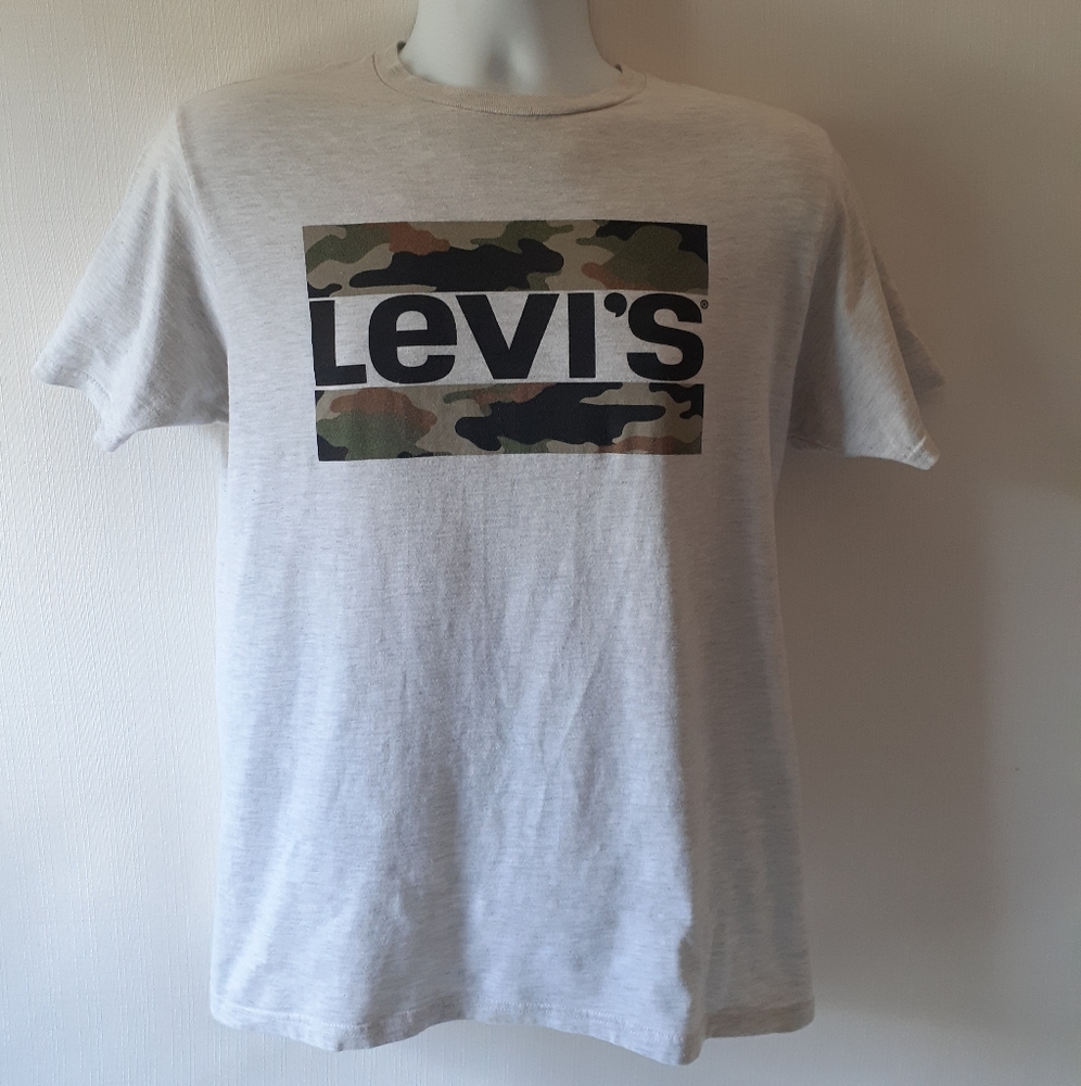 Levi's boys gray short sleeve graphic t-shirt size M